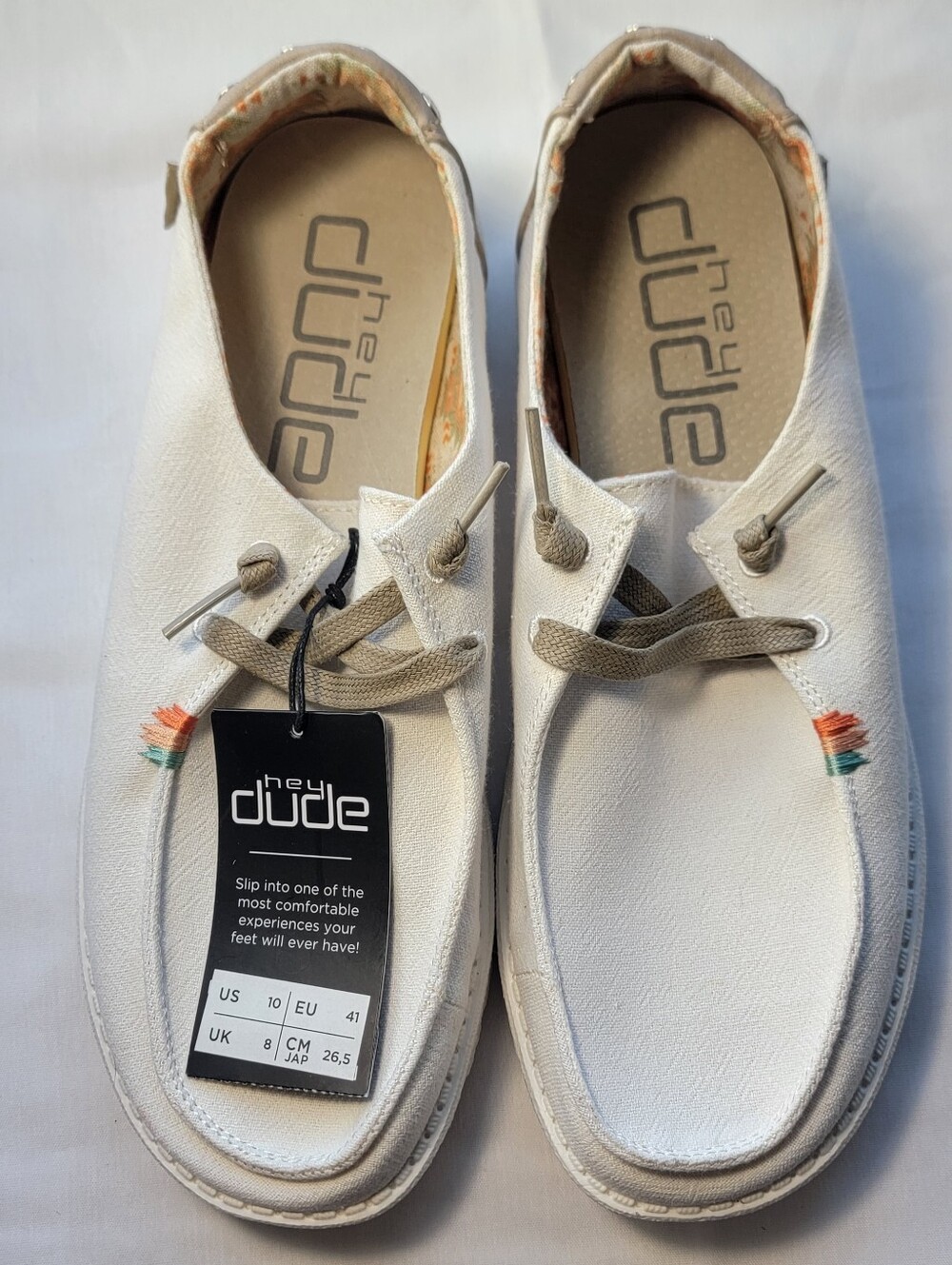 NWT Hey Dude Wendy Rodeo White Aztec Slip-On Women's Size 10
